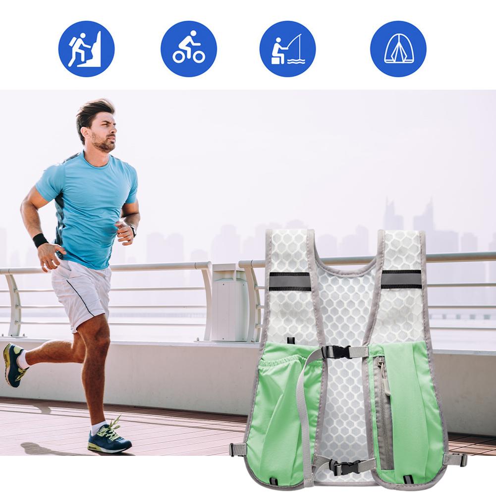Outdoor Running Vest Bag Breathable Nylon Cycling Backpack Water Bottle Storage Backpack Marathon Cross-Country Running Backpack