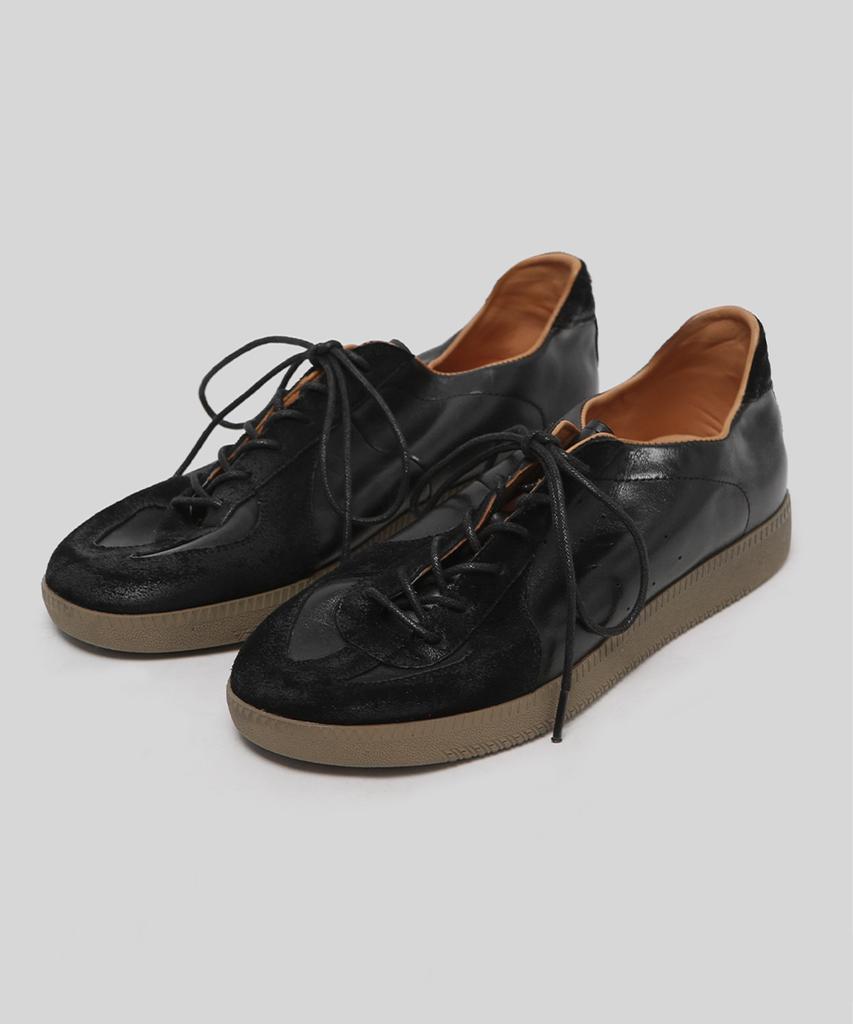 Wetheroad Wtrd3119 Ader Horse Leather German Army Sneakers Washed Black