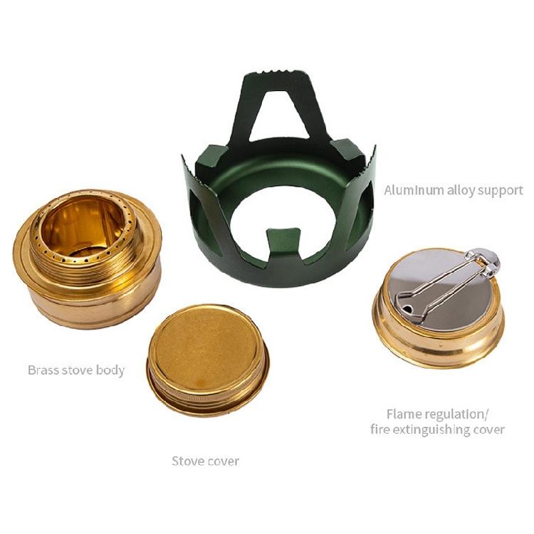 Portable Aluminum Alloy Alcohol Stove with Lid Outdoor Camping Picnics Stove