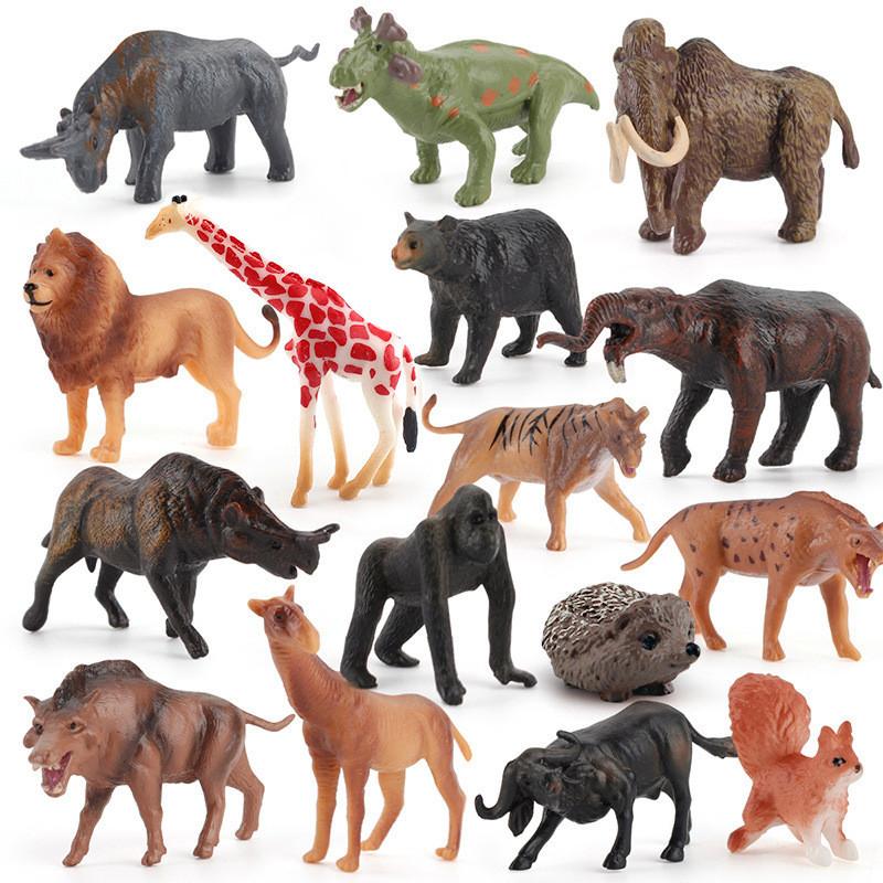 Simulation Tiger Lion Giraffe Elephant Hippopotamus Wild Animal Model Ornament For Educational Display And Collectors