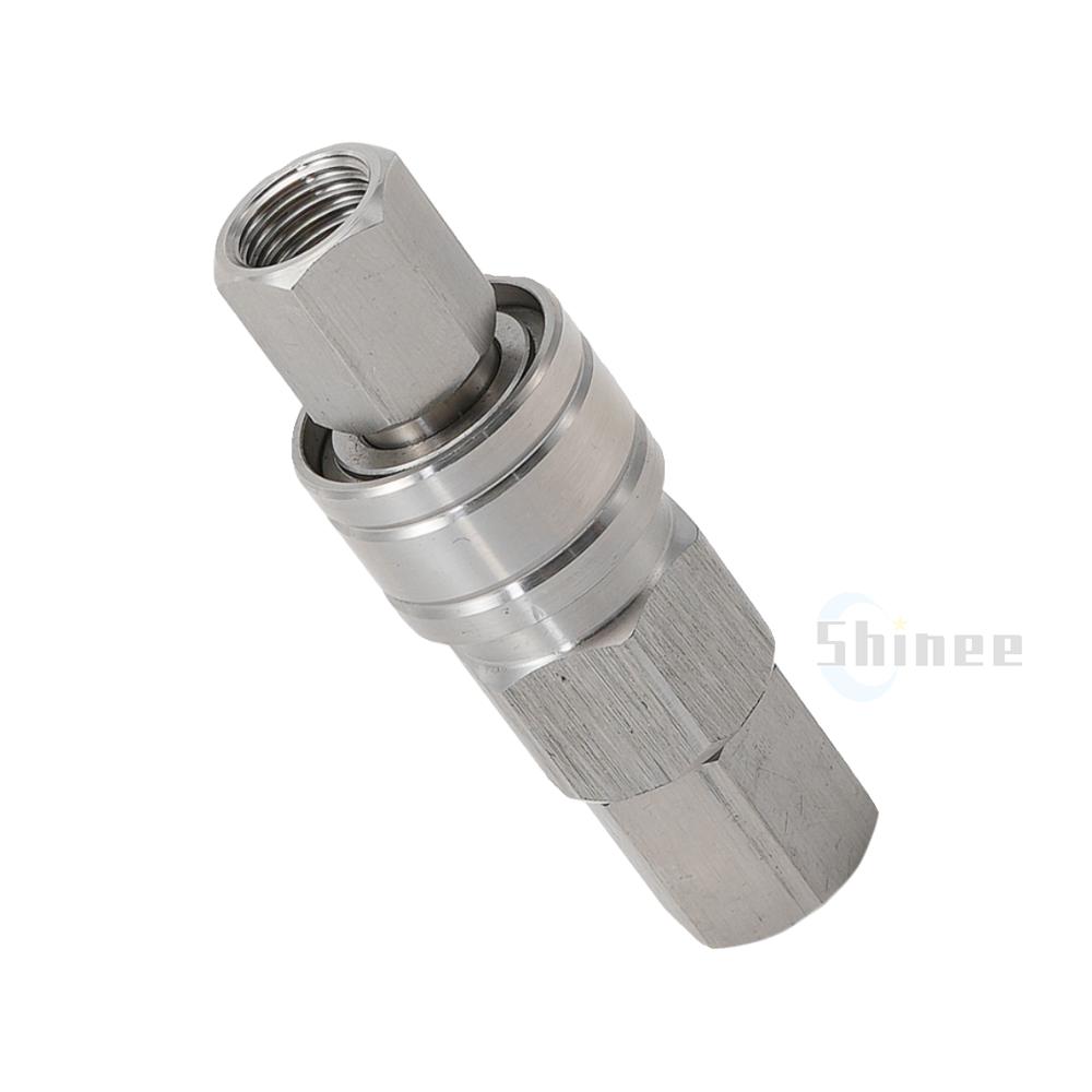 Pneumatic Fitting 304 Stainless Steel C Type Self locking Hose Quick Connector High Pressure Coupler Plug PF SF PM SM 20/30/40