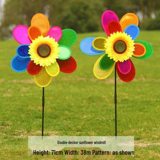 Children's Colorful Sunflower Sequin Pinwheel Toy