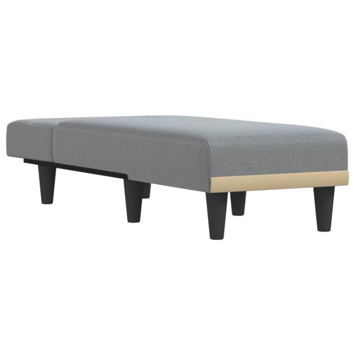 VidaXL Chaise Longue Light Grey Fabric 352813