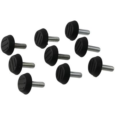 10 Stück Verzinkter Stahl Gleitmöbel Nivellierfüße Schwarze Boden Nivellierer Tisch-, Stuhl-, Schrankbeine