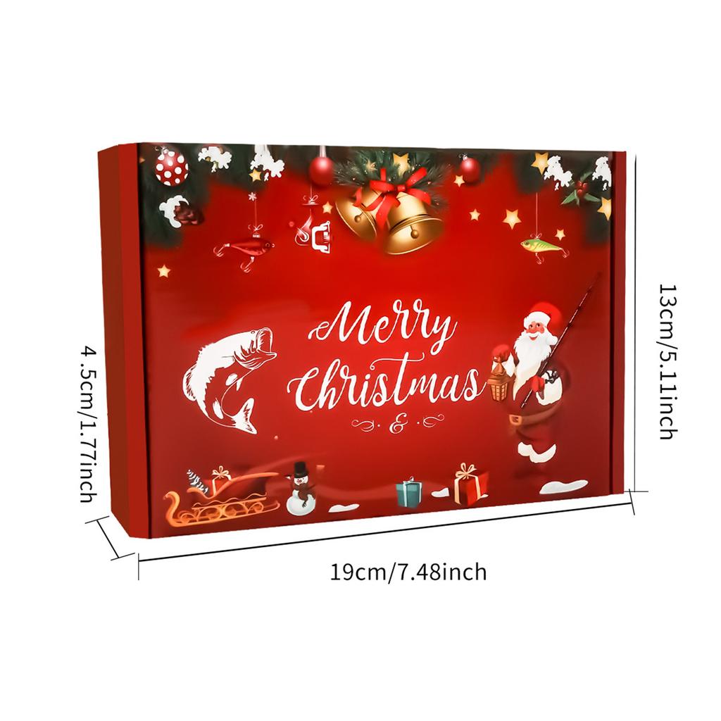 Christmas Countdown Calendar Fishing Lure Advent Calendar for Fisher Men Teen Boys 2025 Xmas Surprise Gift
