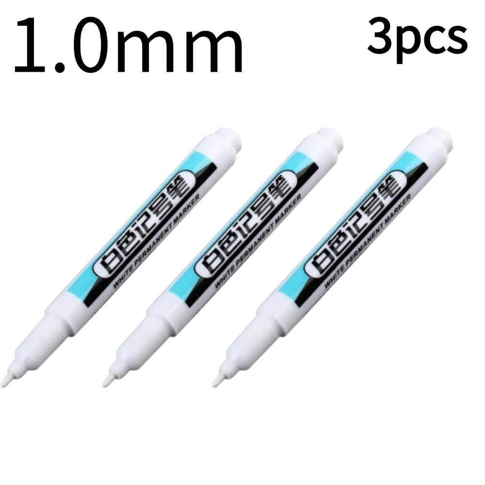 1/2/3Pcs White Marker Pen for Wood Rock Plastic Leather Glass Stone Metal Canvas Ceramic Deep Hole Marker 0.7/1.0/2.5MM