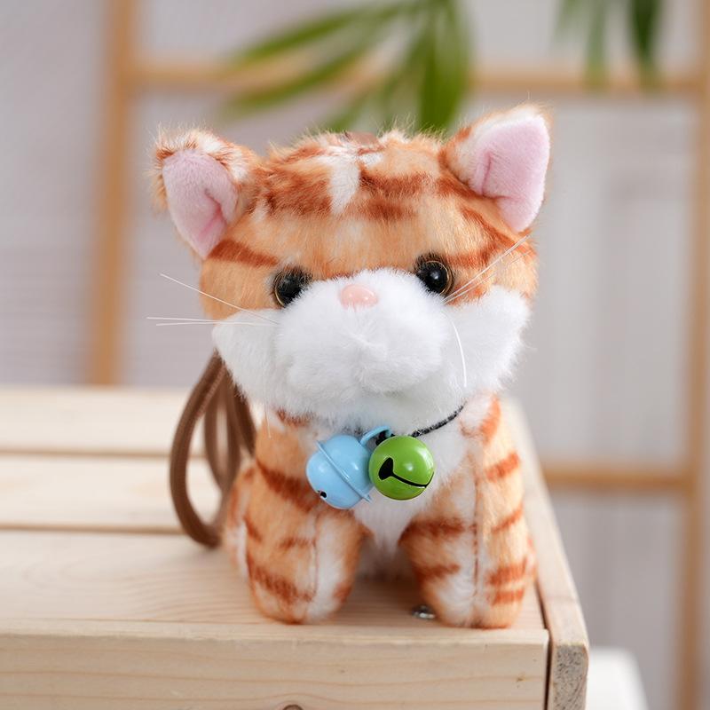 1 Pezzo Morbido Peluche Soffice Ciondolo Gatto Con Adorabili Campanellini Per Decorazione Zaino Regalo Ideale Per Amanti dei Gatti Bambini