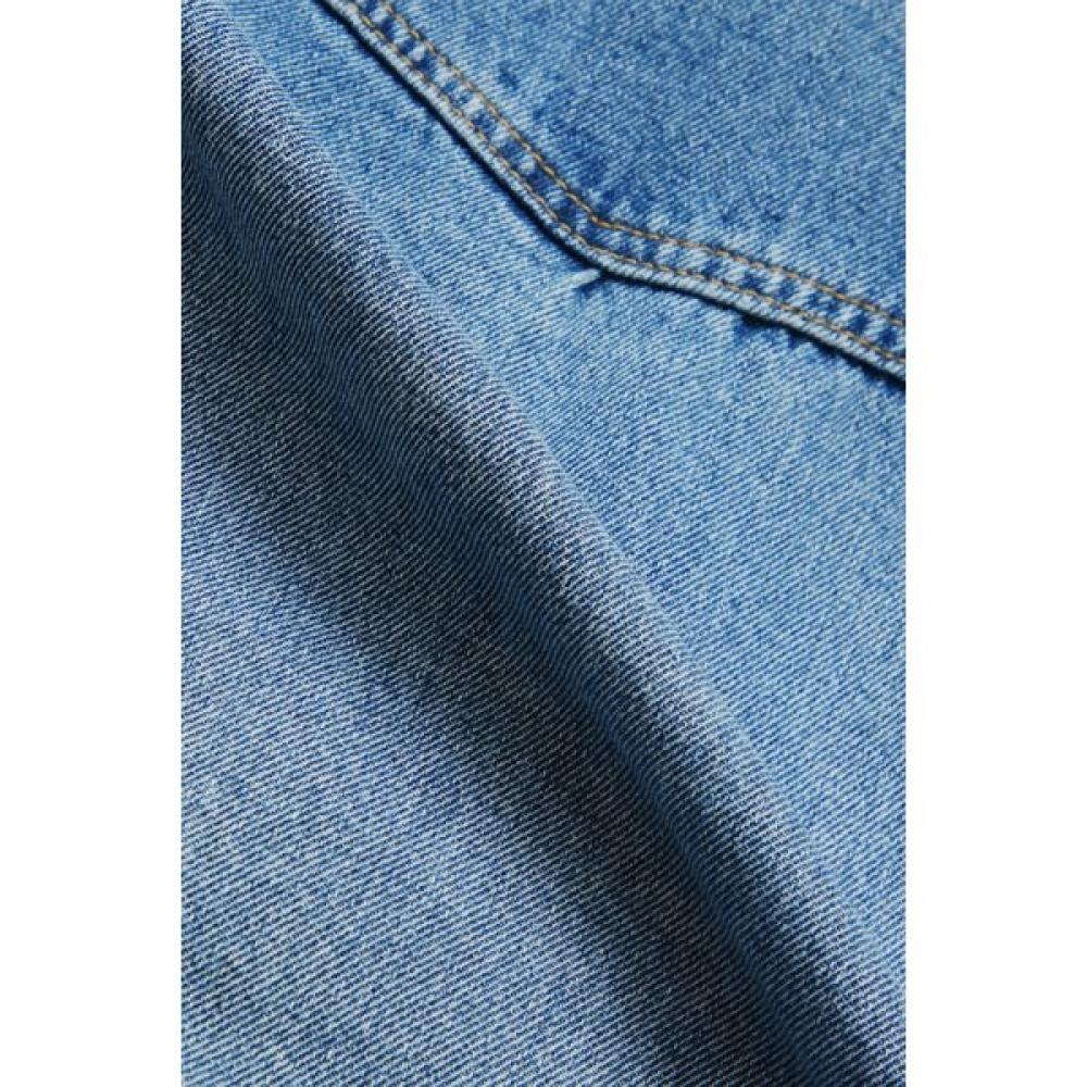 Benetton Denim Jumper With Embroidery Bajpf4611