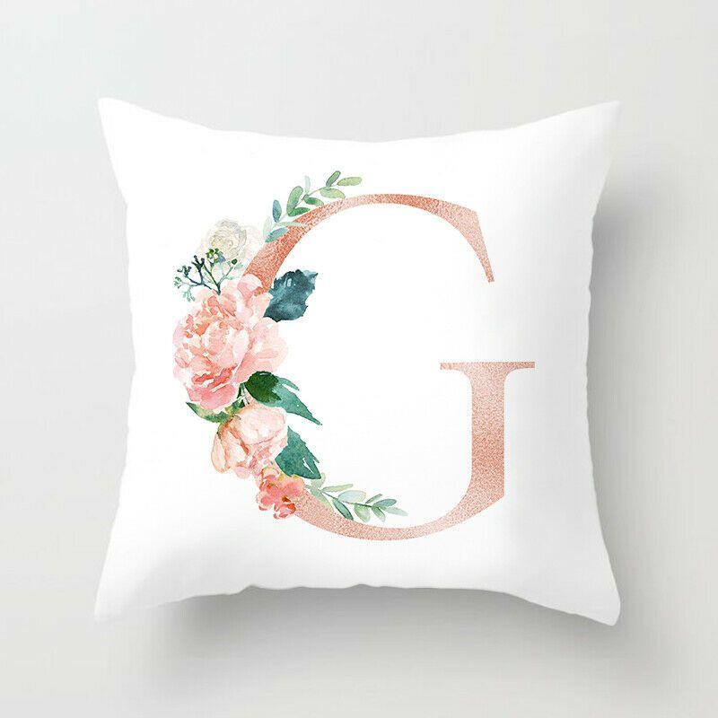 Luxurious 26 Letter Polyester Pillow Case For Sofa Car And Home Decor