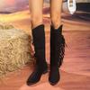 Fashion Women's Shoes 2024 Hot Sale Knee-High Women's Boots Fashion Tassel Modern Boots Women High Quality Slip-on Solid Shoes for Women