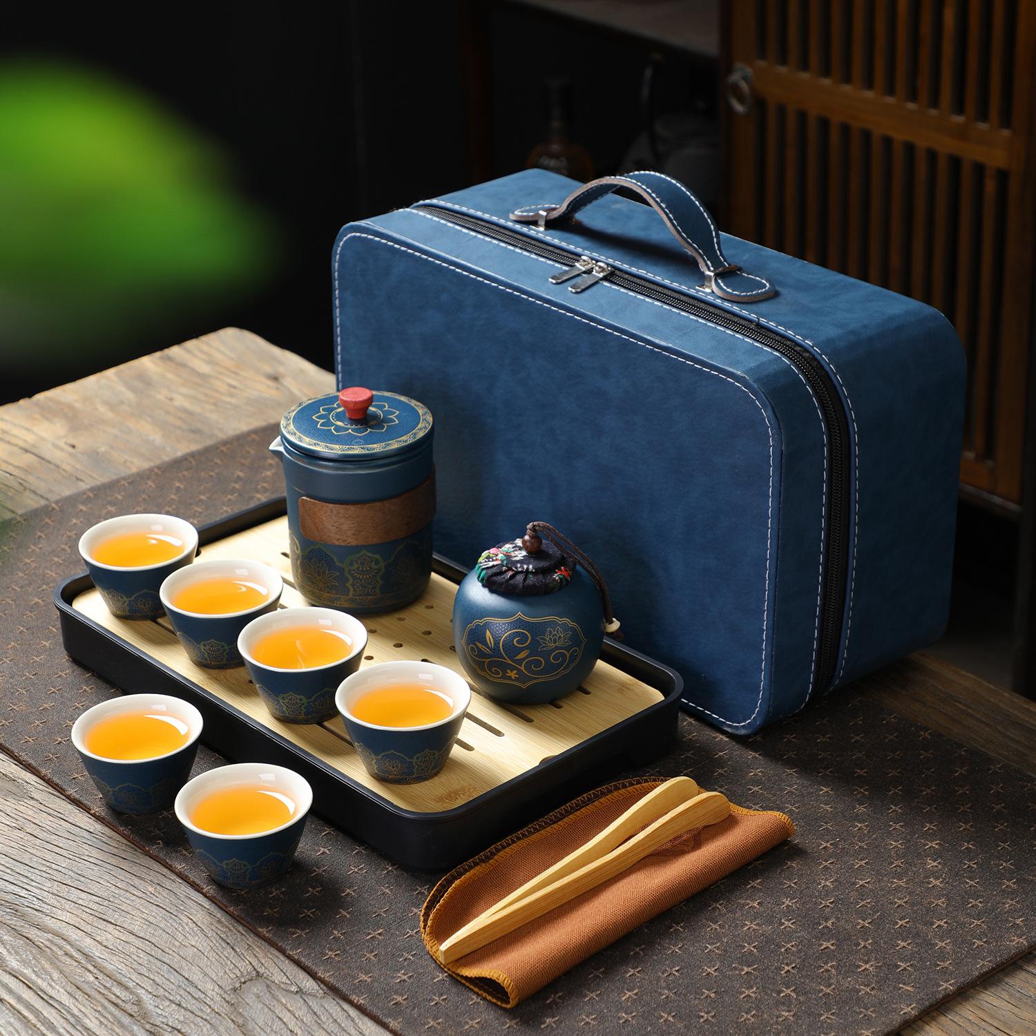 Business Travel Kung Fu Tea Set Outdoor Simple Express Cup Company Opening Gift Going Out Portable