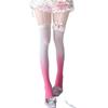 Internet Celebrities Gradually Change Color Open Stockings Sexy Thin Black Silk Velvet Anti-Hook Silk Babes Knee Socks Y2K Wind