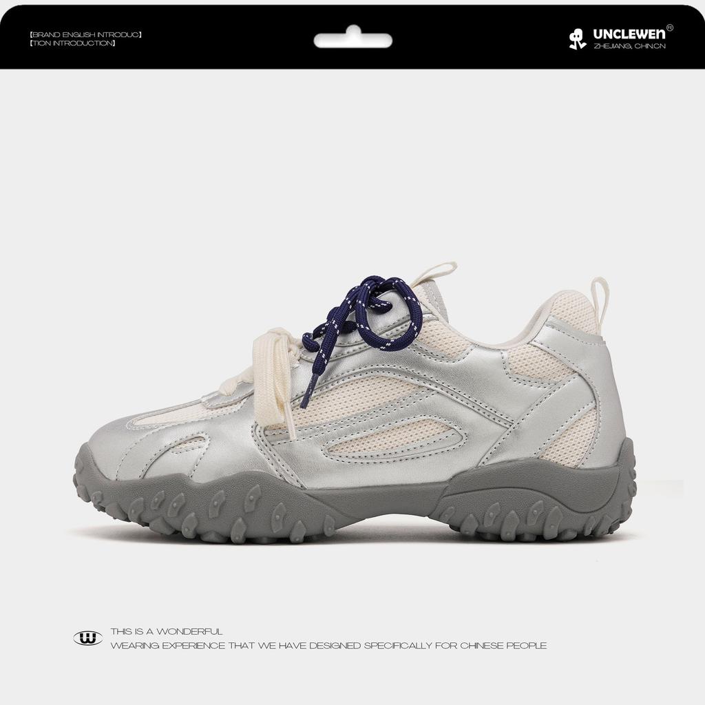 Uncle Wen has the same spot casual shoes for women's 2025 new models with pearl bow thick-soled inner height-increasing German training shoes for wom