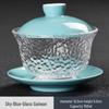 Ceramic Gaiwan Tea Bowl with Glass Lid
