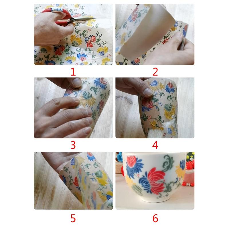 Pottery Ceramics Clay Transfer Paper Porcelain Decals DIY Flower Pattern for Handmade Glaze Underglaze Creative Sticker
