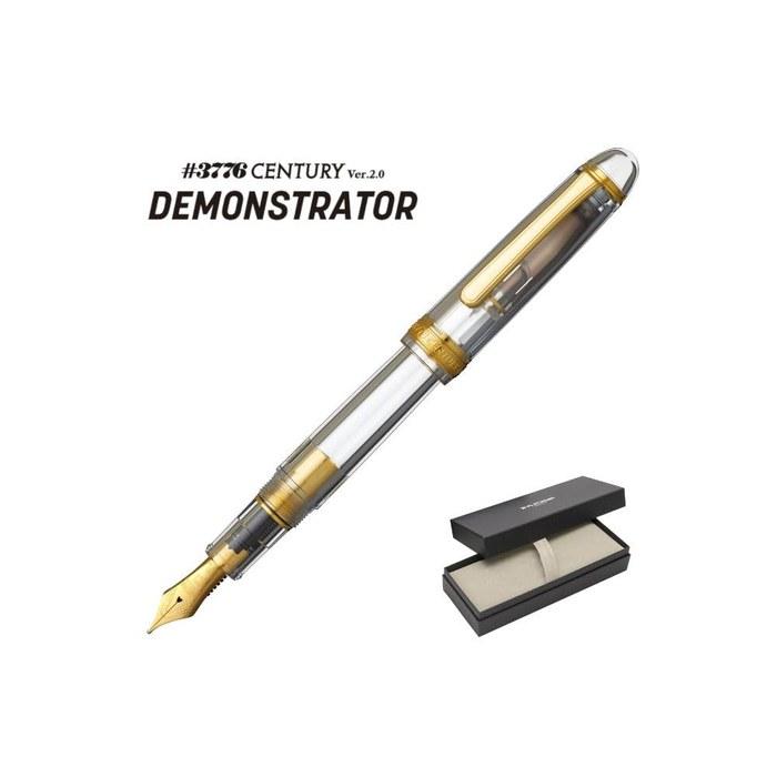 [Platinum] #3776 Century Ver.2.0 Demonstrator PNB-450 #6, Transparent Skeleton, Large, 14K (Bold B), Blue-Black