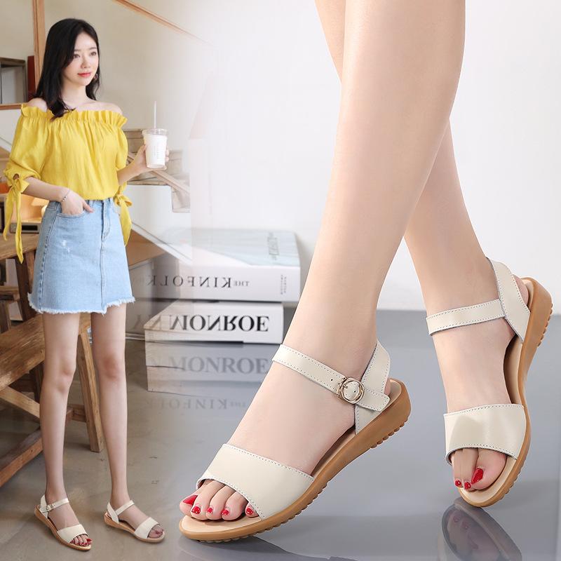 2025 Summer New Women's Leather Sandals, Korean Version of Fashionable Women's Sandals, Trendy Professional Casual Women's Shoes