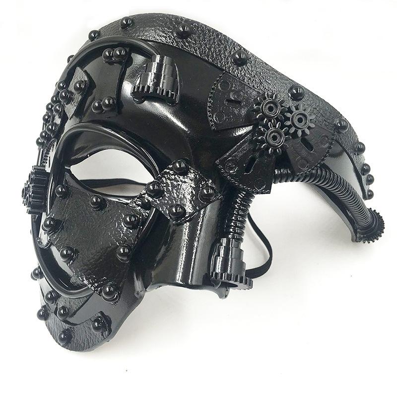 Handmade Halloween Steampunk Masquerade Party Half Face Mask Antique Opera Stage Mardi Gras Dress Up