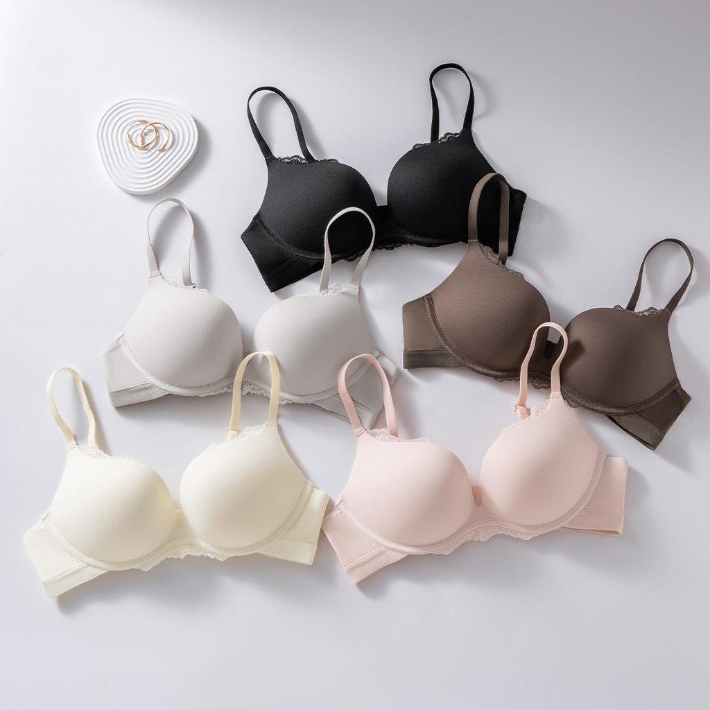 Gather seamless underwear women's deep V sexy small breasts show large smooth W-shaped soft support upper support anti-sagging bra