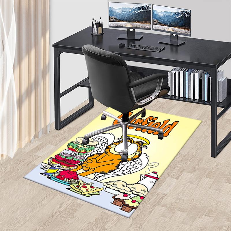 

1pc Garfield Angel Wings Office Chair Mat - Anime Cartoon Design, Non-Slip Carpet for Home Decor, Seasonal Gift, Suitable for Office, Living Room, Bed 60cm by 90cm