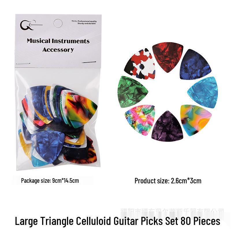 Langlebige Celluloid ABS Gitarrenplektren in transparenter Tasche - Personalisiertes Design