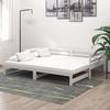 VidaXL Sliding Bed, White Solid Pine Wood 2x(90x200) Cm