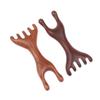 Sandalwood Scalp Massager Sandalwood Deer Antlers Wide Tooth Comb Meridians Dredging Scalp Facial Massage Comb Gua Sha Comb