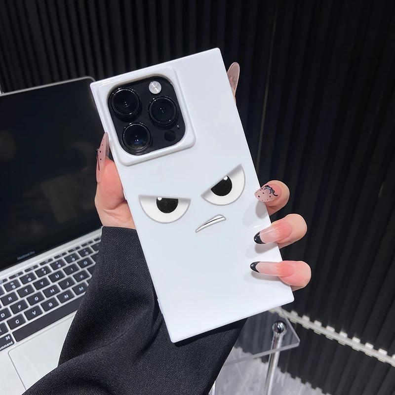 Fun and Fierce Expression Square Apple 17 Pro Mobile Phone Case iPhone15/16 Bright 13 Simple 12 Personality 14