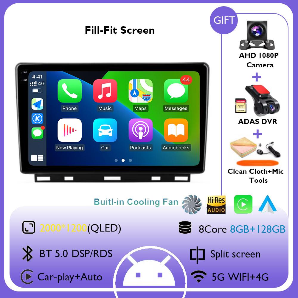 For Renault Clio 5 Lutecia 2019 - 2021 Android 14 Auto Car Radio Multimedia Video Player GPS Navigation Carplay Wifi 360 Camera