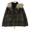 Check Jacket 36 Olive Women Used