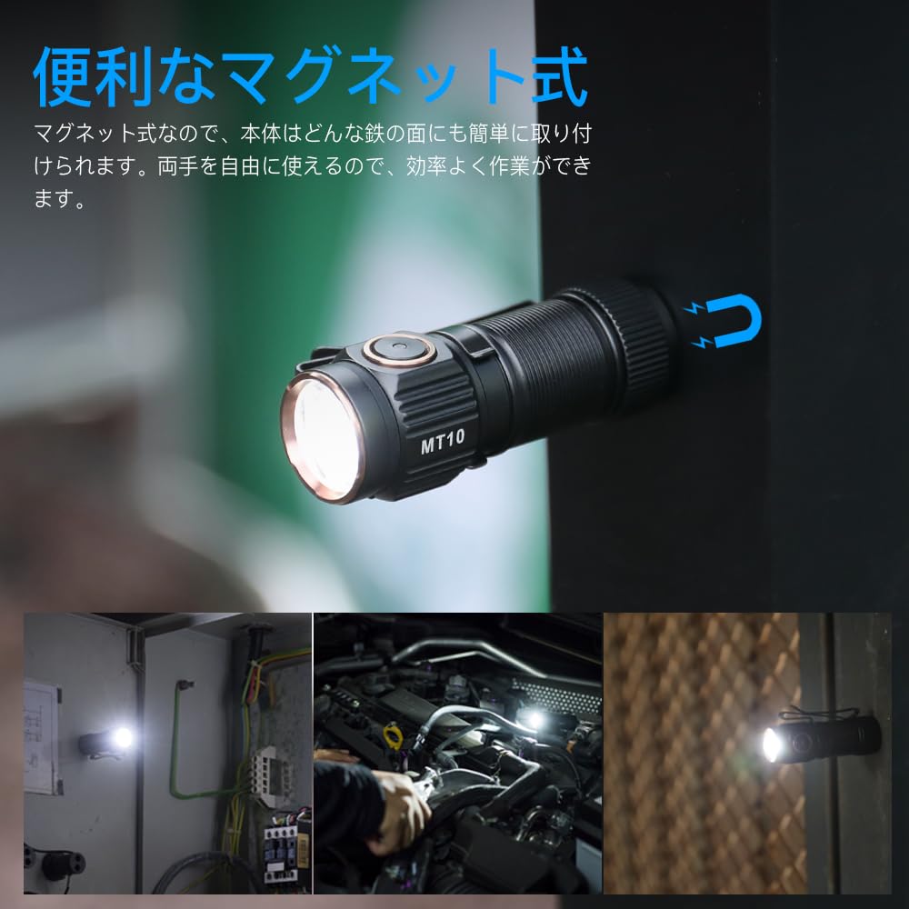 TrustFire Handheld Powerful 1000 LED 5 Magnetic Pocket Bright IPX8 Power Disaster Military Night Outdoor Earthquake Preparedness Flashlight,