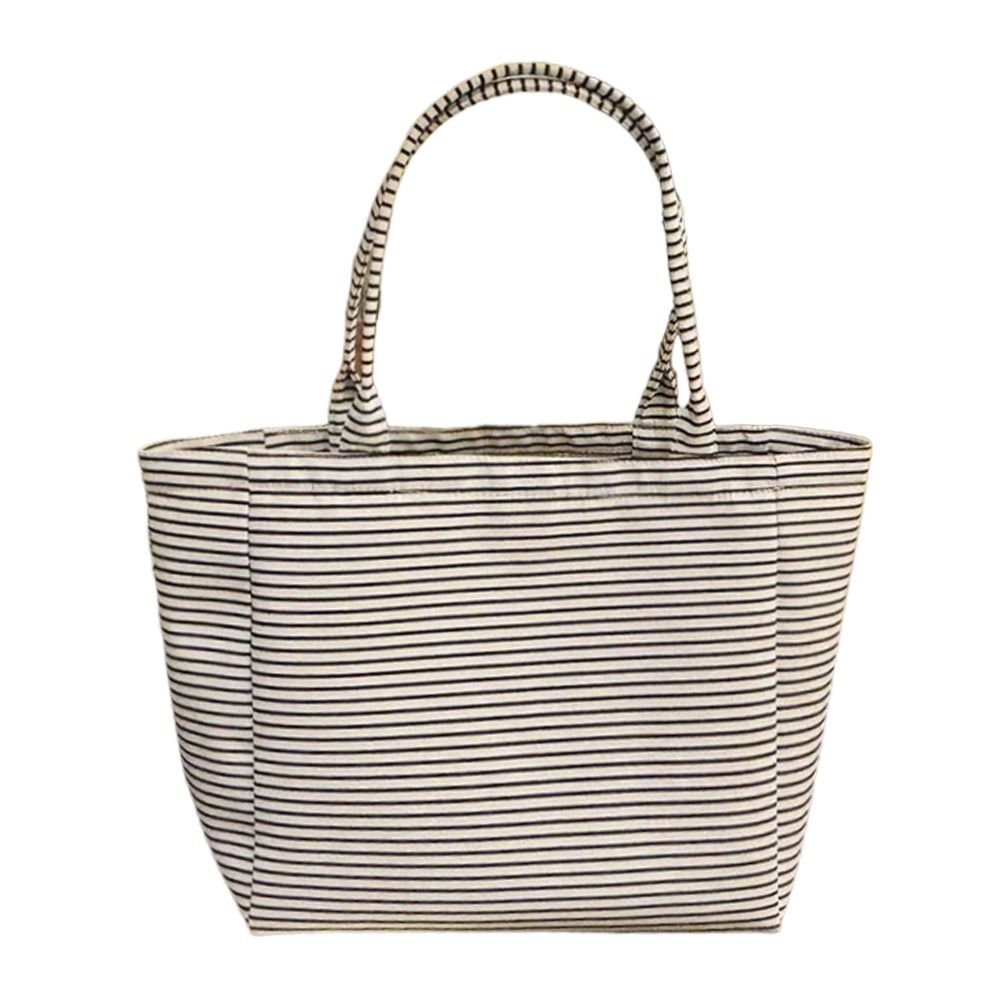 Polka Dot Print Canvas Tote Bag Check Print Canvas Material Polka Dot Bag Large Capacity Stripes Print Large Capacity Tote