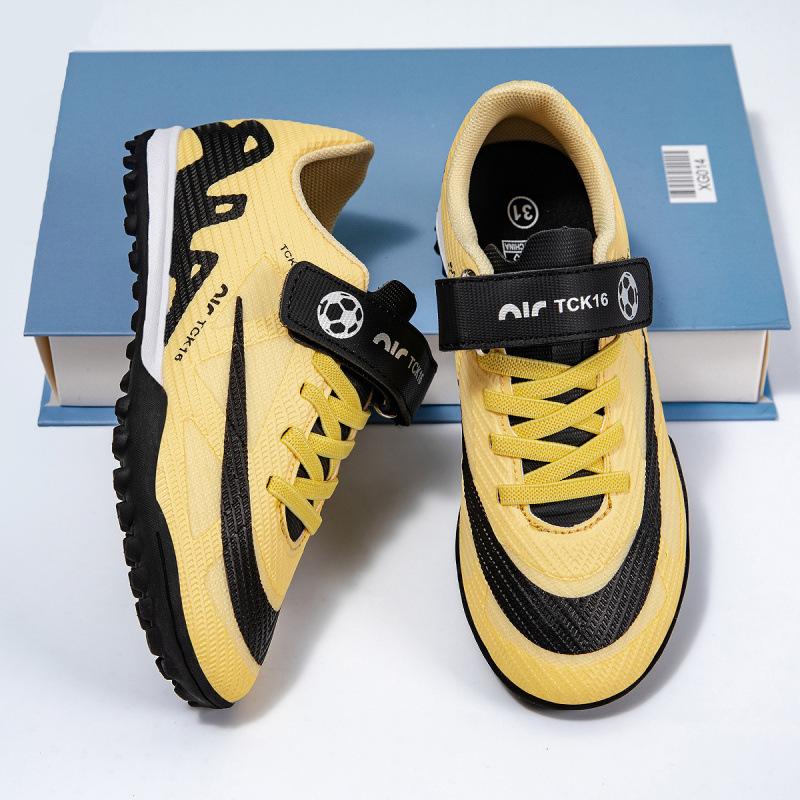 2025 New Children's Football Shoes Velcro Boys Student Game Training Shoes Girls Broken Nail Football Shoes