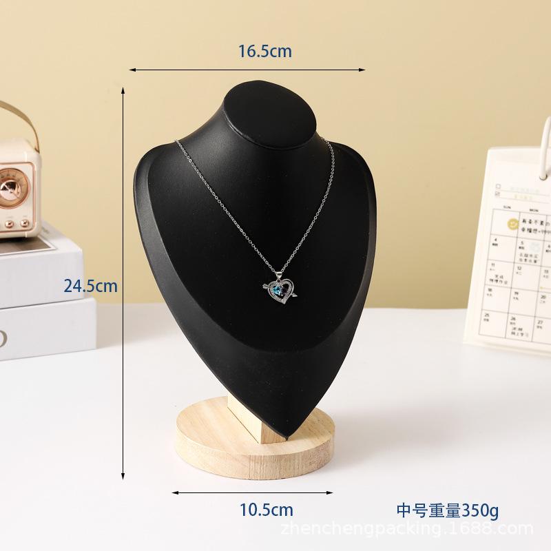 Stojan na portrétní náhrdelník z masivního dřeva přívěsek na náhrdelník přívěsek forma na krk stojan na vystavení šperky