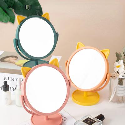 Makeup Mirror Decorative Cosmetic Mirrors Cartoon Lovely Vanity Mirror Girl Student Dormitory Mirrors Portable Home Small Mirror
