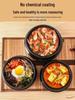 Korean Heat-Resistant Stone Bibimbap Pot - Small Clay Pot for Gas Cooking Soup, Rice, or Noodles.