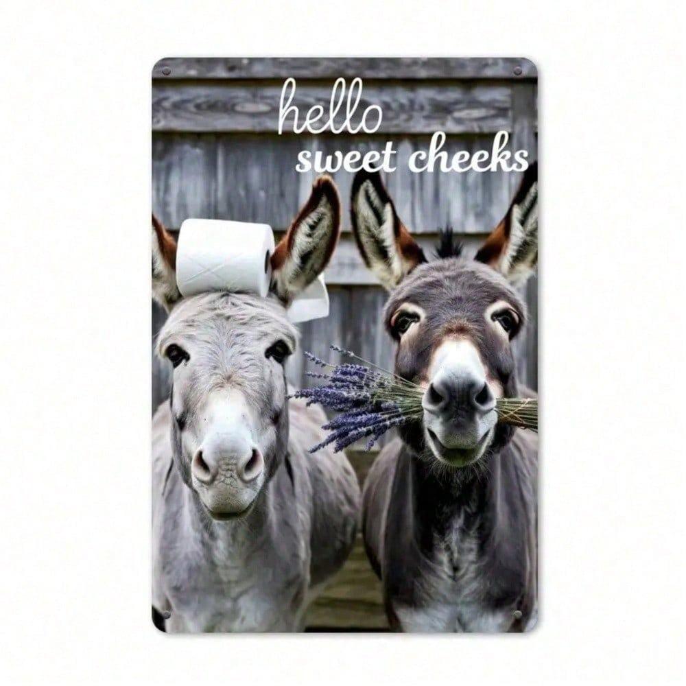 Vintage Donkey Metal Poster Wall Art Home Decor Bar Gift