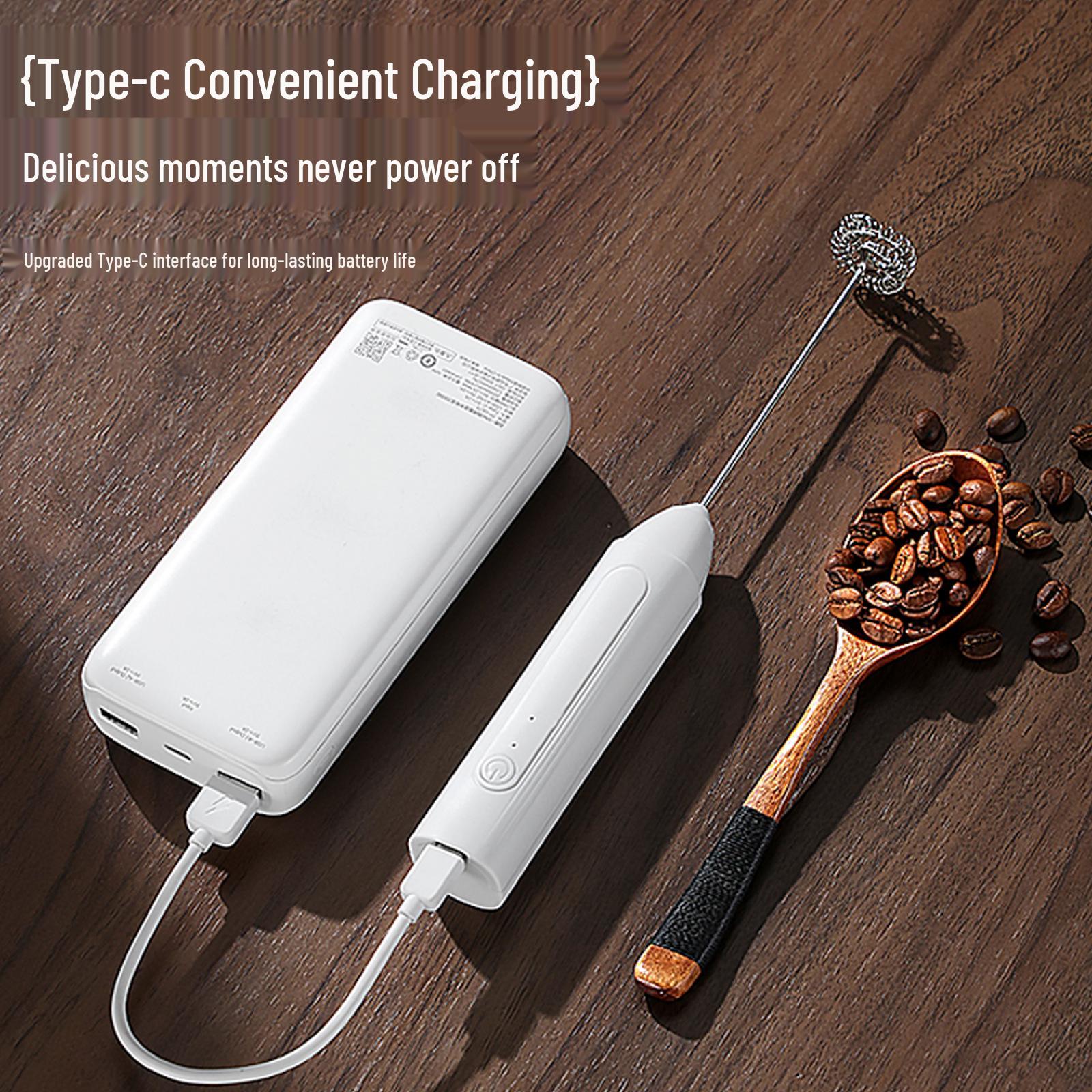

Dual-Head Electric Handheld Milk Frother & Egg Beater Rechargeable Frother