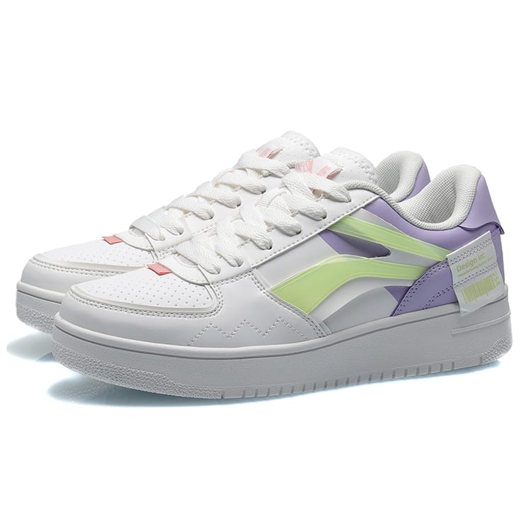 Li Ning Breathable, Slip Resistant, Lightweight Low Top Skateboard Shoes Women's Moonlight Purple AGCQ378-4