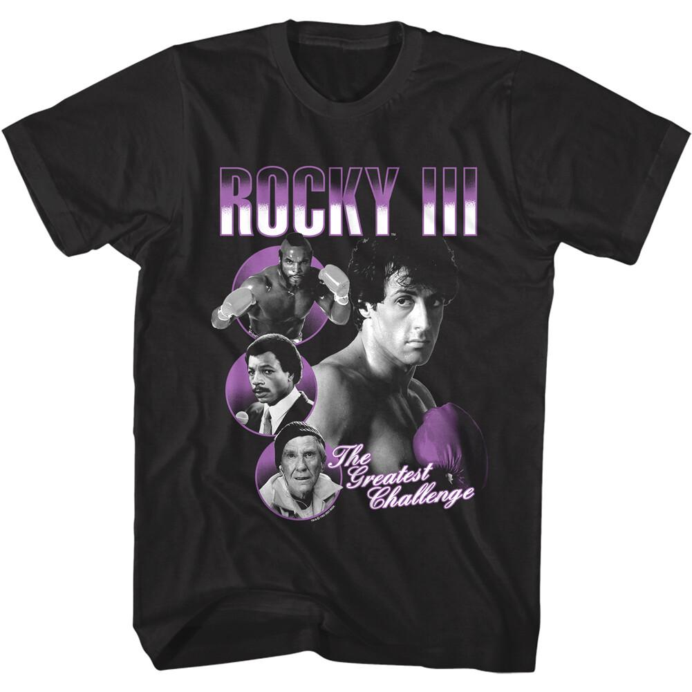 Rocky 3 The Greatest Challenge Men T Shirt Balboa vs Clubber Lang Creed Mickey XL