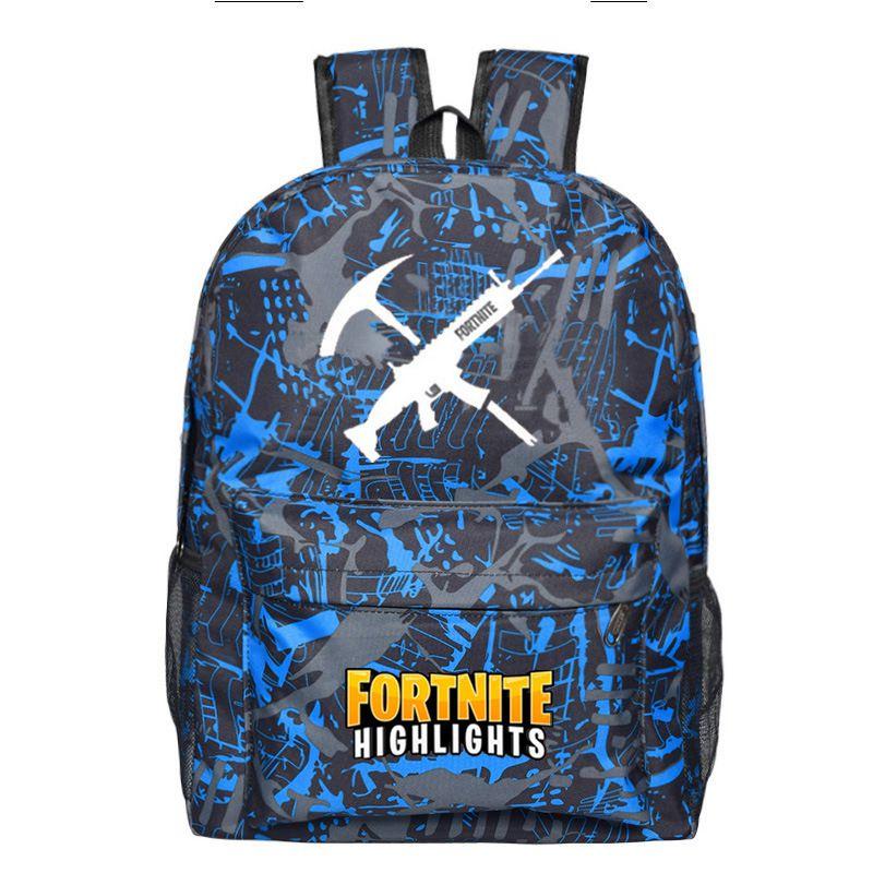 Fortnite High Capacity Backpack Canvas School Bag With Breathable Material