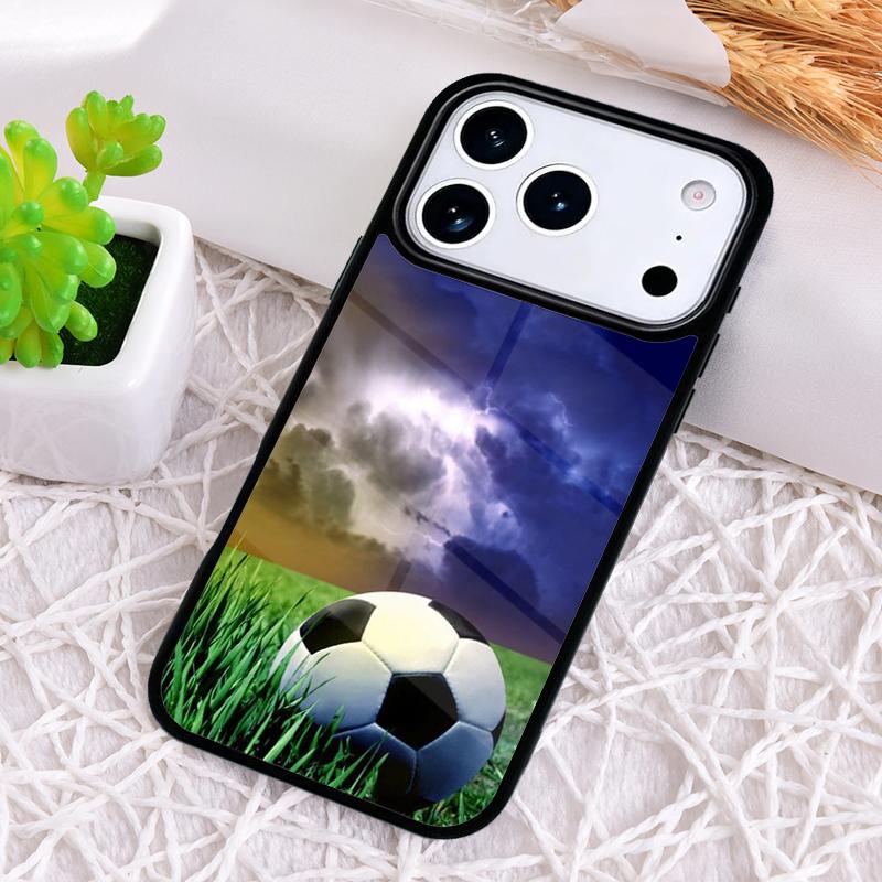 Football Soccer Phone Case for iPhone 17 Air 16 15 11 12 14 13 Pro Max Shockproof Cover