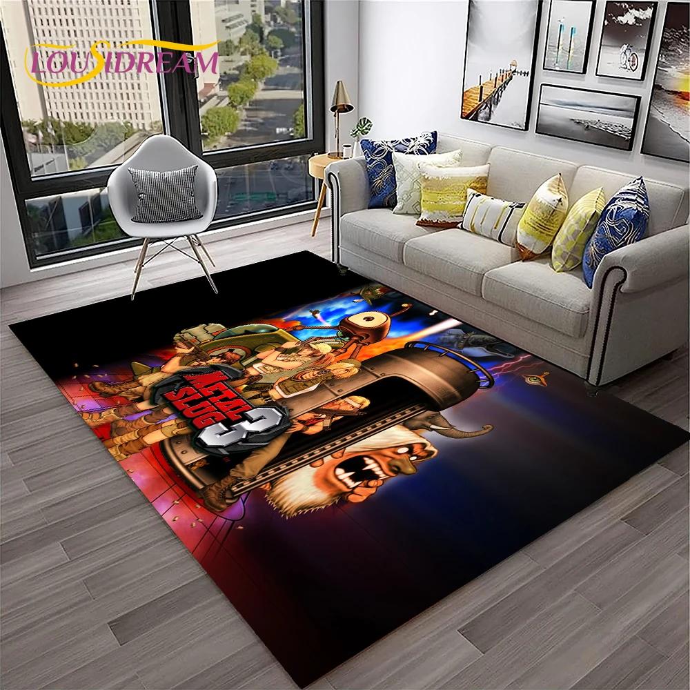 Cartoon Metal Slug Gamer Retro Game Carpet Rug for Home Living Room Bedroom Sofa Doormat Decor,kids Area Rug Non-slip Floor Mat