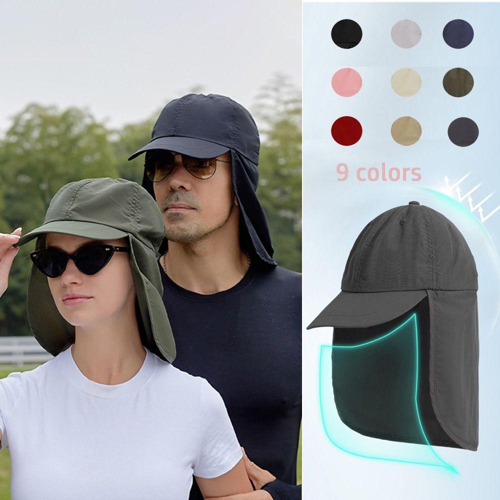 Foldable Summer Sun Cap Face Neck Protection Flap Bucket Hat Travelling Fishing Hat  Outdoor Hiking
