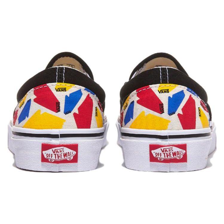 Vans Slip-On Comfortable Casual Low-Top Skate Shoes Unisex Sneakers White Multicolor VN0A4U382O8