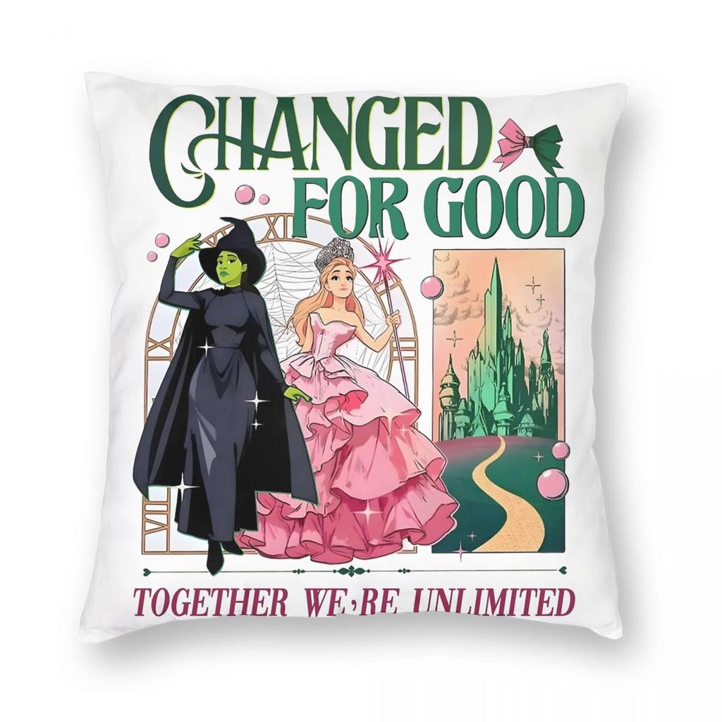 Wicked For Good Glinda Pillowcase Soft Polyester Cushion Cover Decor Throw Pillow Case Cover Home Square cm