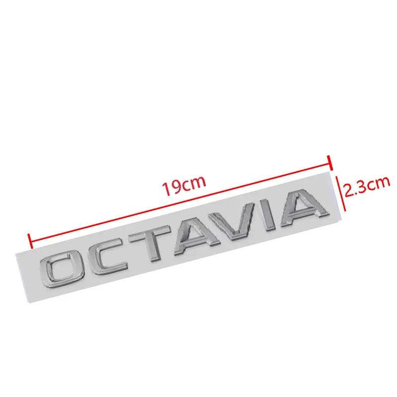 AFO1 1pcs 3D Metal High Quality Silver/black Car Letter Emblem Rear Tail Trunk Decals Badge Sticker Decal Styling For Skoda