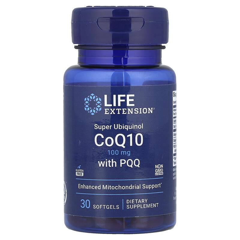 Super Ubiquinol CoQ10 with PQQ, 100 Mg, 30 Softgels
