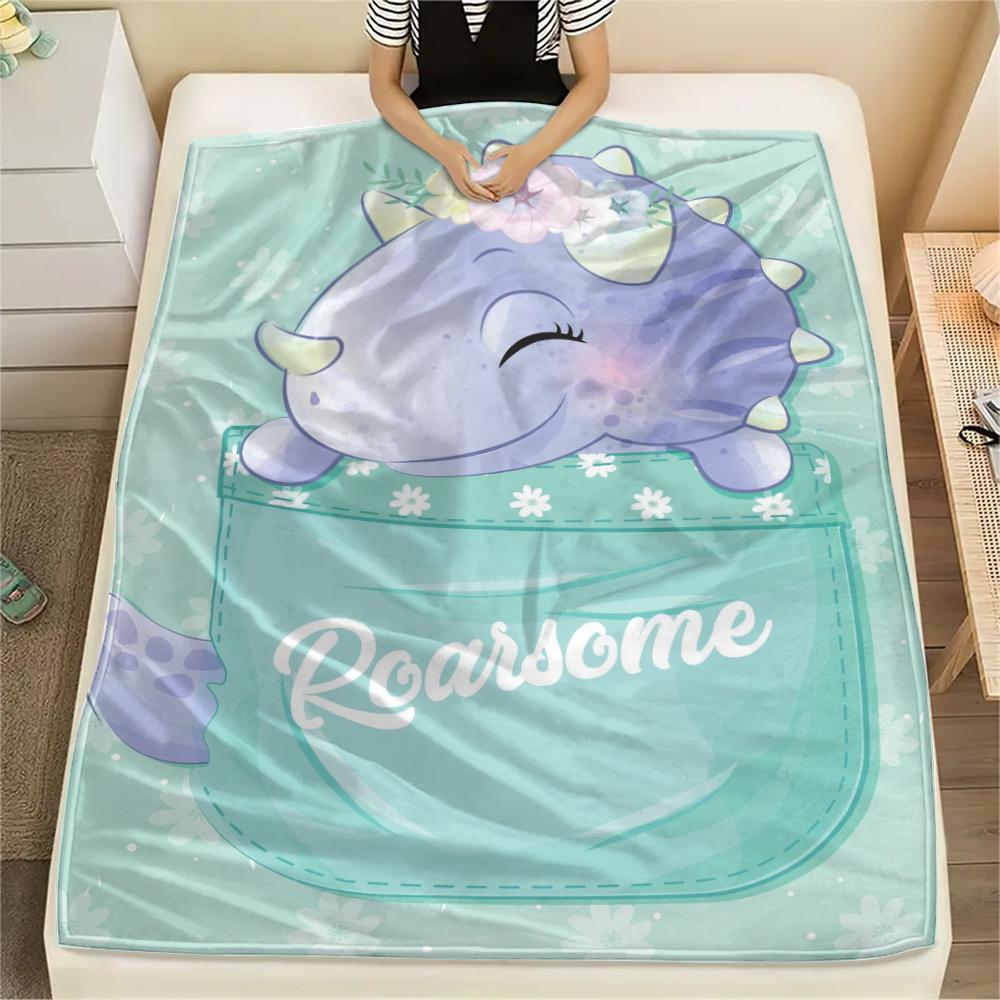 1 Stück Flanelldecke mit Cartoon-Druck, Hohe Qualität, Bequem für alle Jahreszeiten, Heimdekoration, Wärme und Komfort, Perfekt als Weihnachts- oder Geburtstagsgeschenk