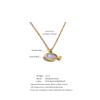 Yhpup Ocean Series Stainless Steel Natural Shell Fish Pendant Necklace Trending Summer Collar Neck Jewelry Waterproof